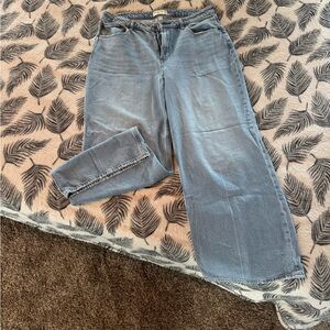 Abercrombie high rise wide leg curve love jeans